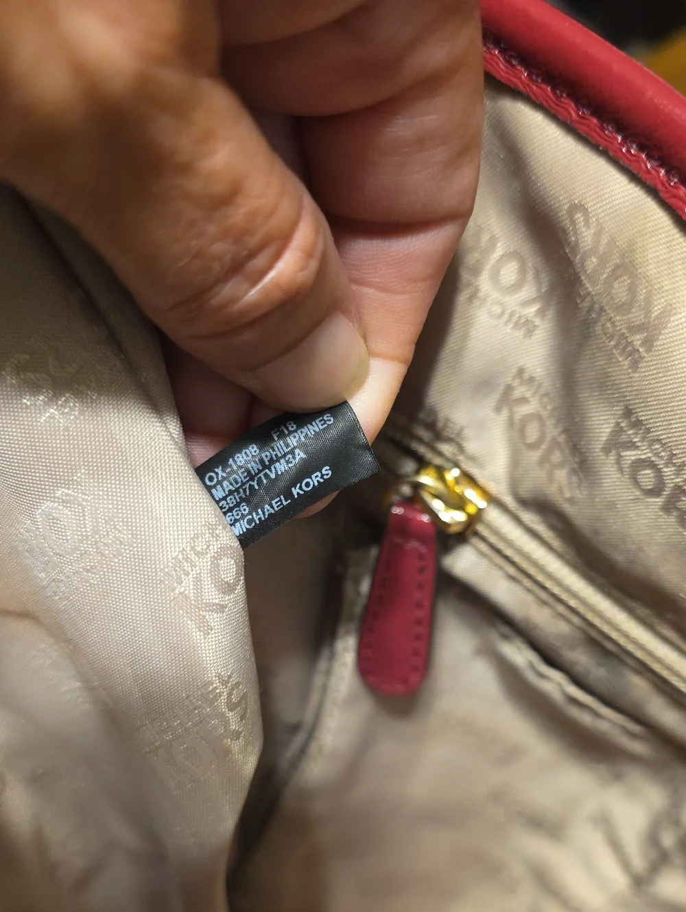 Michael Kors Burgundy Jet Set Charm Tote Bag